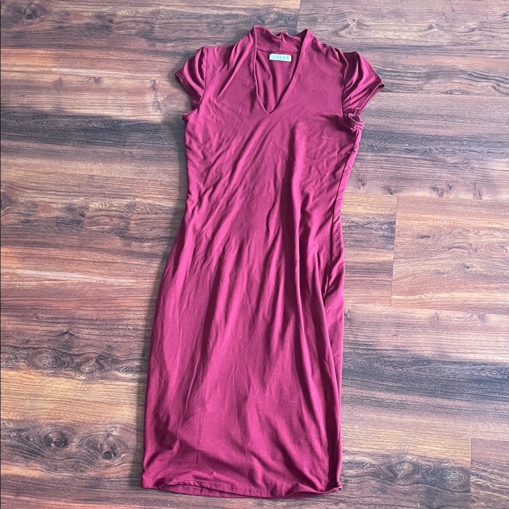 Joe & Elle Burgundy Midi Dress